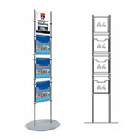 4 Tier A4 Free Standing Leaflet Holder Ral Display